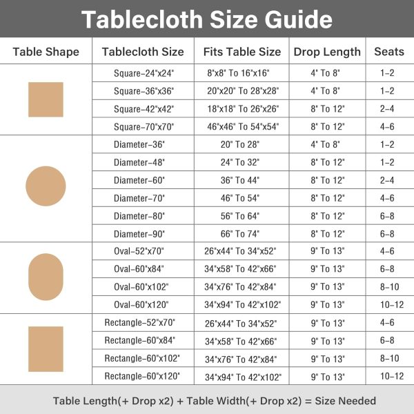 NEWISHER Farmhouse Oval Hemstitch Border Tablecloth Neutral Faux Linen Table Cloth Rustic Solid Beige Table Cover for Dining Kitchen Party Holiday Home 60x84 Inch - Image 4
